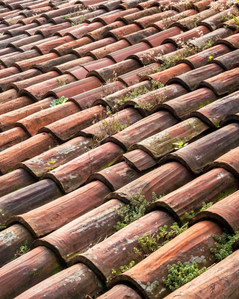 Old roofing tiles
